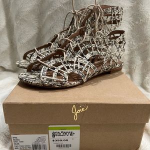 Joie Renee Caged Gladiator Sandals - Snake Print - 8